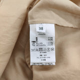 mina perhonen choucho abs3988 スタンドカラードレス コットンシルク 定価74800円 38 ワンピース ベージュ レディース ミナペルホネン【中古】6-0806M♪
