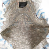 mina perhonen 美品 look ルック skip bag aas9405 ライオン コットンリネン 大サイズ トートバッグ ブルー グレー レディース ミナペルホネン【中古】6-0731G♪