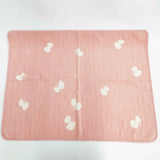 mina perhonen/KLIPPAN choucho ミニブランケット ひざ掛け オーガニックコットン 70×90 ブランケット ピンク シロ レディース ミナペルホネン/クリッパン【中古】6-0803G◎