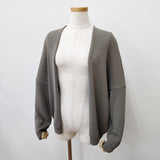 evam eva 24SS coil yam cardigan 定価24200円 E241K135 サイズM コットンリネン カーディガン グレー レディース エヴァムエヴァ【中古】6-0906M◎
