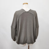 evam eva 24SS coil yam cardigan 定価24200円 E241K135 サイズM コットンリネン カーディガン グレー レディース エヴァムエヴァ【中古】6-0906M◎
