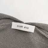evam eva 24SS coil yam cardigan 定価24200円 E241K135 サイズM コットンリネン カーディガン グレー レディース エヴァムエヴァ【中古】6-0906M◎