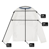 45R/45rpm ゴートンくんべタッチプリント908Tシャツ サイズ2 長袖Ｔシャツ カットソー ロンＴ ホワイト グレー レディース フォーティーファイブアールピーエム【中古】6-0804M♪