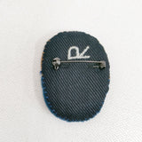 45R/45rpm 刺繍 ブローチ ネイビー ベージュ レディース フォーティーファイブアールピーエム【中古】6-0804G♪