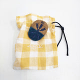 45R/45rpm 刺繍 ブローチ ネイビー ベージュ レディース フォーティーファイブアールピーエム【中古】6-0804G♪