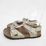 BIRKENSTOCK Birki's 花柄 ナロー幅 サイズ24cm サンダル ベージュ ミズイロ レディース ビルケンシュトック【中古】6-0803S◎
