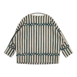mina perhonen finger stripe サイズ40 ブラウス va8145 カットソー ベージュ グリーン レディース ミナペルホネン【中古】6-0920M∞