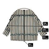 mina perhonen finger stripe サイズ40 ブラウス va8145 カットソー ベージュ グリーン レディース ミナペルホネン【中古】6-0920M∞