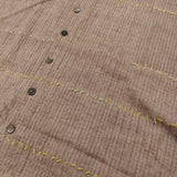 JURGEN LEHL J0152FB822 インド製 カットドビー チュニック 定価63800円 ロングブラウス 25SS ブラウン レディース ヨーガンレール【中古】6-0806S♪