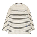 45R/45rpm バスクボーダーの908Tシャツ 定価23100円 長袖Ｔシャツ カットソー ロンＴ キナリ ブルー レディース フォーティーファイブアールピーエム【中古】6-0804M♪