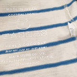 45R/45rpm バスクボーダーの908Tシャツ 定価23100円 長袖Ｔシャツ カットソー ロンＴ キナリ ブルー レディース フォーティーファイブアールピーエム【中古】6-0804M♪