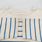 45R/45rpm バスクボーダーの908Tシャツ 定価23100円 長袖Ｔシャツ カットソー ロンＴ キナリ ブルー レディース フォーティーファイブアールピーエム【中古】6-0804M♪