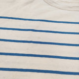 45R/45rpm バスクボーダーの908Tシャツ 定価23100円 長袖Ｔシャツ カットソー ロンＴ キナリ ブルー レディース フォーティーファイブアールピーエム【中古】6-0804M♪