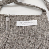 a day in the life UNITED ARROWS ツイードライク オールインワン ヘリンボーン サロペット 25AW ブラウン レディース アデイインザライフ【中古】6-0925T♪