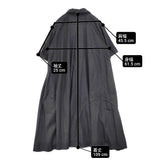 foufou オープンカラードレス 定価18500円 シャツワンピース リヨセルコットン 日本製 ワンピース ブラック レディース フーフー【中古】6-0807S△