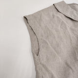nest Robe リネン襟付きサロペット 定価44000円 01251-1065 オールインワン ツナギ 25SS ベージュ レディース ネストローブ【中古】6-0731S♪