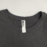MHL. 595-168465 コットン 無地 ロールスリーブ クルーネック サイズ2 半袖Ｔシャツ カットソー チャコールグレー レディース エムエイチエル【中古】6-0807S△