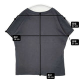 MHL. 595-168465 コットン 無地 ロールスリーブ クルーネック サイズ2 半袖Ｔシャツ カットソー チャコールグレー レディース エムエイチエル【中古】6-0807S△