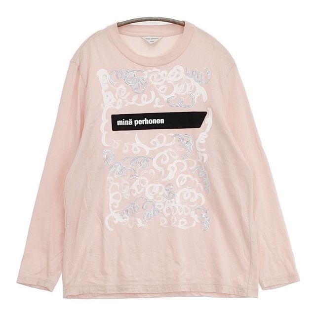 mina perhonen クルクルうねうね つぐ展 EV1914 サイズM 長袖Tシャツ