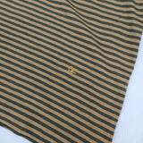 45R/45rpm 縞天竺の四角Tシャツ 定価14300円 ボーダー 長袖Ｔシャツ カットソー ロンＴ ベージュ カーキ レディース フォーティーファイブアールピーエム【中古】6-0920M∞