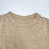 45R/45rpm コットン クルーネック 日本製 サイズ3 半袖Ｔシャツ カットソー ベージュ レディース フォーティーファイブアールピーエム【中古】6-0807S△