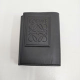 LOEWE TRIFOLD WALLET トライフォールドウォレット アナグラム 三つ折り財布 ブラック レディース ロエベ【中古】6-0901G♪