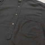 COMOLI ベタシャン プルオーバーシャツ サイズ1 T01-02010 バンドカラー 長袖シャツ 21SS ブラック メンズ コモリ【中古】6-0804M♪