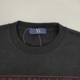 Y's 9.1OZ FLOWER PRINT T コットン クルーネック 定価22000円 サイズ3 半袖Ｔシャツ カットソー ブラック レッド レディース ワイズ/Yohji【中古】6-0807S△