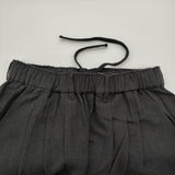 休日と詩 未使用品 ニューボンボンパンツ春夏 定価16280円 リネンコットン イージー ワイド パンツ ブラック レディース 休日と詩【中古】6-0811M♪