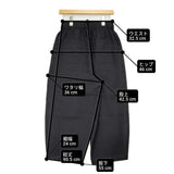 休日と詩 未使用品 ニューボンボンパンツ春夏 定価16280円 リネンコットン イージー ワイド パンツ ブラック レディース 休日と詩【中古】6-0811M♪