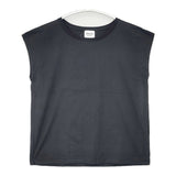 Morris&Sons コットン ノースリーブ フレンチスリーブ 日本製 サイズ0 Ｔシャツ カットソー ブラック レディース モリスアンドサンズ【中古】6-0807S△