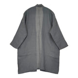 evam eva E241T208 linen robe リネンローブ サイズM 定価25300円 羽織り カーディガン 24SS ブルーグレー レディース エヴァムエヴァ【中古】6-0811M♪
