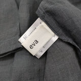 evam eva E241T208 linen robe リネンローブ サイズM 定価25300円 羽織り カーディガン 24SS ブルーグレー レディース エヴァムエヴァ【中古】6-0811M♪