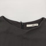 evam eva コットンオールインワン サイズ2 定価36300円 日本製 ノースリーブ オールインワン ツナギ 24SS チャコールグレー レディース エヴァムエヴァ【中古】6-0811S♪