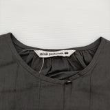 mina perhonen sokeri wa1925 36 コットンシルク タック 裾フリル 定価41800円 ブラウス シャツ チャコールグレー レディース ミナペルホネン【中古】6-0811M♪