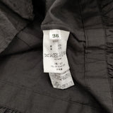 mina perhonen sokeri wa1925 36 コットンシルク タック 裾フリル 定価41800円 ブラウス シャツ チャコールグレー レディース ミナペルホネン【中古】6-0811M♪