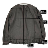 mina perhonen sokeri wa1925 36 コットンシルク タック 裾フリル 定価41800円 ブラウス シャツ チャコールグレー レディース ミナペルホネン【中古】6-0811M♪