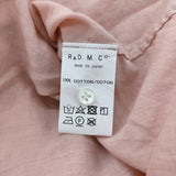 R&D.M.Co- ギャザースモックブラウス コットン 定価35200円 日本製 ブラウス シャツ ピンク レディース オールドマンズテーラー【中古】6-0811M♪