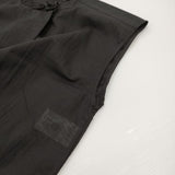R&D.M.Co- FRILL COLLAR GILET フリルカラージレ M コットン ノースリーブ ブラウス シャツ ブラック レディース オールドマンズテーラー【中古】6-0811S♪