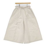 MAGALI コットンヘンプ キュロットパンツ イージーワイドパンツ 定価23100円 日本製 ガウチョパンツ オフホワイト レディース マガリ【中古】6-0910M∞