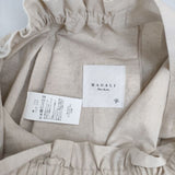 MAGALI コットンヘンプ キュロットパンツ イージーワイドパンツ 定価23100円 日本製 ガウチョパンツ オフホワイト レディース マガリ【中古】6-0910M∞