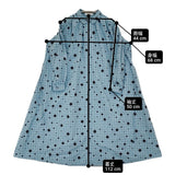 mina perhonen rain net abs3991 ドットプリント シャツドレス 38 定価74800円 ワンピース 23SS ブルー ブラック レディース ミナペルホネン【中古】6-0814M♪