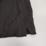 LOISIR グランジリネン 二重フレアーカラーブラウス リボン 定価22000円 半袖 プルオーバー ブラウス シャツ チャコールグレー レディース ロワズィール【中古】6-0807S△