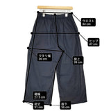 LOISIR コットンレイヤードパンツ サイズM 定価31900円 コットンボイル シアー ワイド パンツ 2025 ネイビー レディース ロワズィール【中古】6-0811G♪