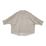 ADIEU TRISTESSE コットンリネンブラウス グレンチェック 定価22000円 ワイドシルエット ブラウス シャツ 26SS ベージュ レディース アデュートリステス【中古】6-0811S♪