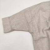 ADIEU TRISTESSE コットンリネンブラウス グレンチェック 定価22000円 ワイドシルエット ブラウス シャツ 26SS ベージュ レディース アデュートリステス【中古】6-0811S♪