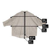 ADIEU TRISTESSE コットンリネンブラウス グレンチェック 定価22000円 ワイドシルエット ブラウス シャツ 26SS ベージュ レディース アデュートリステス【中古】6-0811S♪