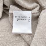 LOISIR 和紙コットン天竺ポロニット 定価20900円 B0162LKW718 ポロシャツ セーター ニット 26SS ベージュ ブラック レディース ロワズィール【中古】6-0811S♪