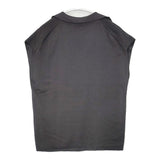 Plage fino silky kn コットンシルク プルオーバー 定価22000円 ノースリーブ ポロシャツ 25SS チャコールグレー レディース プラージュ【中古】6-0807S△