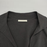 Plage fino silky kn コットンシルク プルオーバー 定価22000円 ノースリーブ ポロシャツ 25SS チャコールグレー レディース プラージュ【中古】6-0807S△